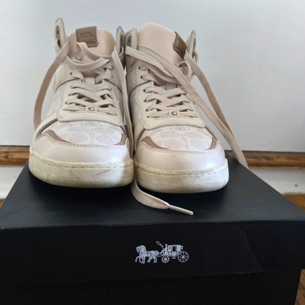 Women's Cream High-Top Sneakers